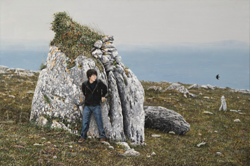 erratics Burren County Clare Ireland landscape acrylics giclee print