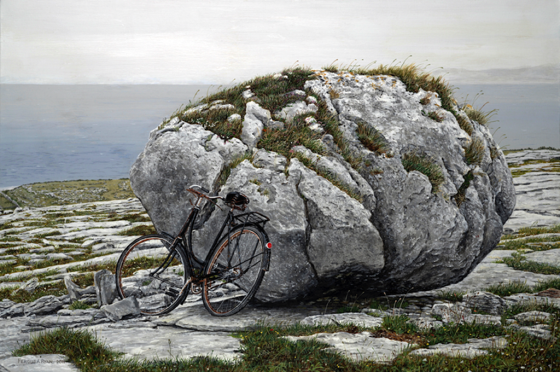Burren County Clare Ireland erratics hig nelly bicycle