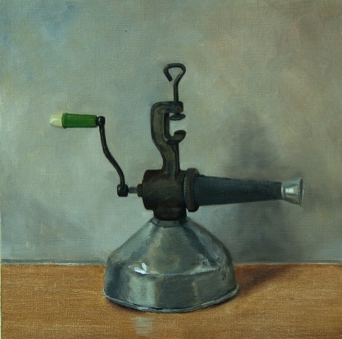Italian meat grinder still life painting by Fergus A Ryan